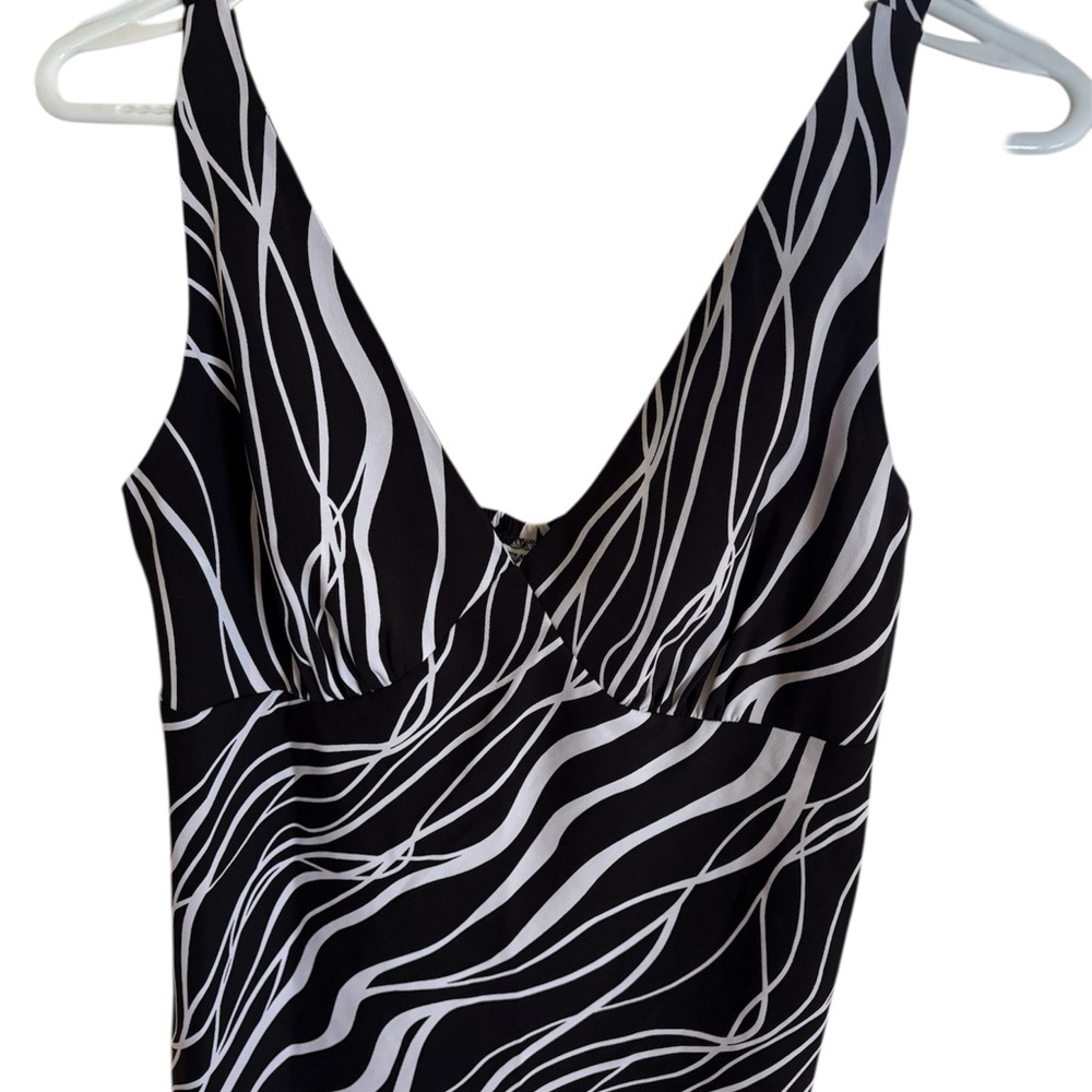 Cato Black and White Striped Top
